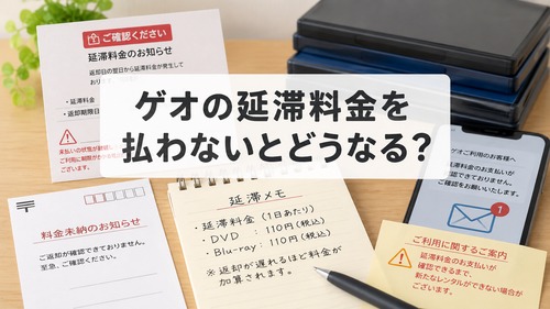 ゲオの延滞料金を払わない場合の注意点を説明する画像